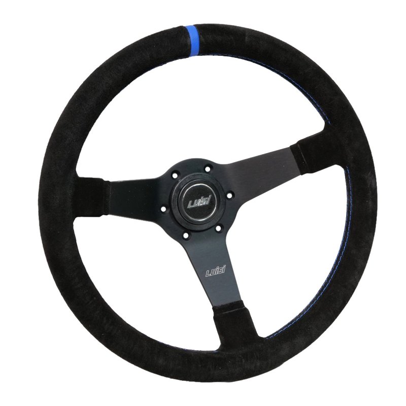 Luisi Mirage Corsa Sportlenkrad Wildleder schwarz / blau geschüsselt & TÜV Prüfbericht